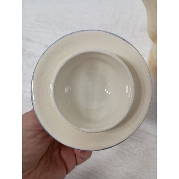 Vintage F. Main Pottery Porcelain Tea Pot Hand Made Cottagecore Country Signed - Picture 7 of 13